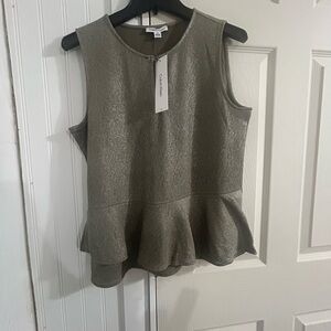 Calvin Klein Women's Shimmering Sleeveless Top - Silver